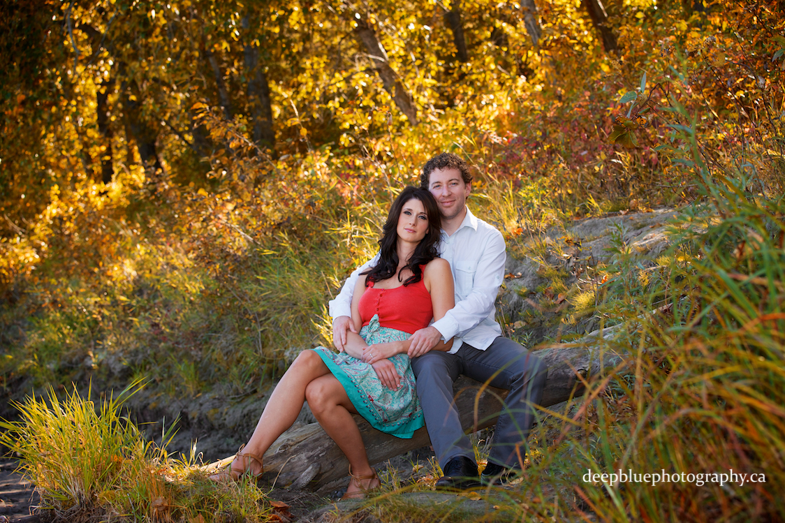 Edmonton River Valley Engagement Pictures - Romantic Couple's Portrait at Emily Murphy Park