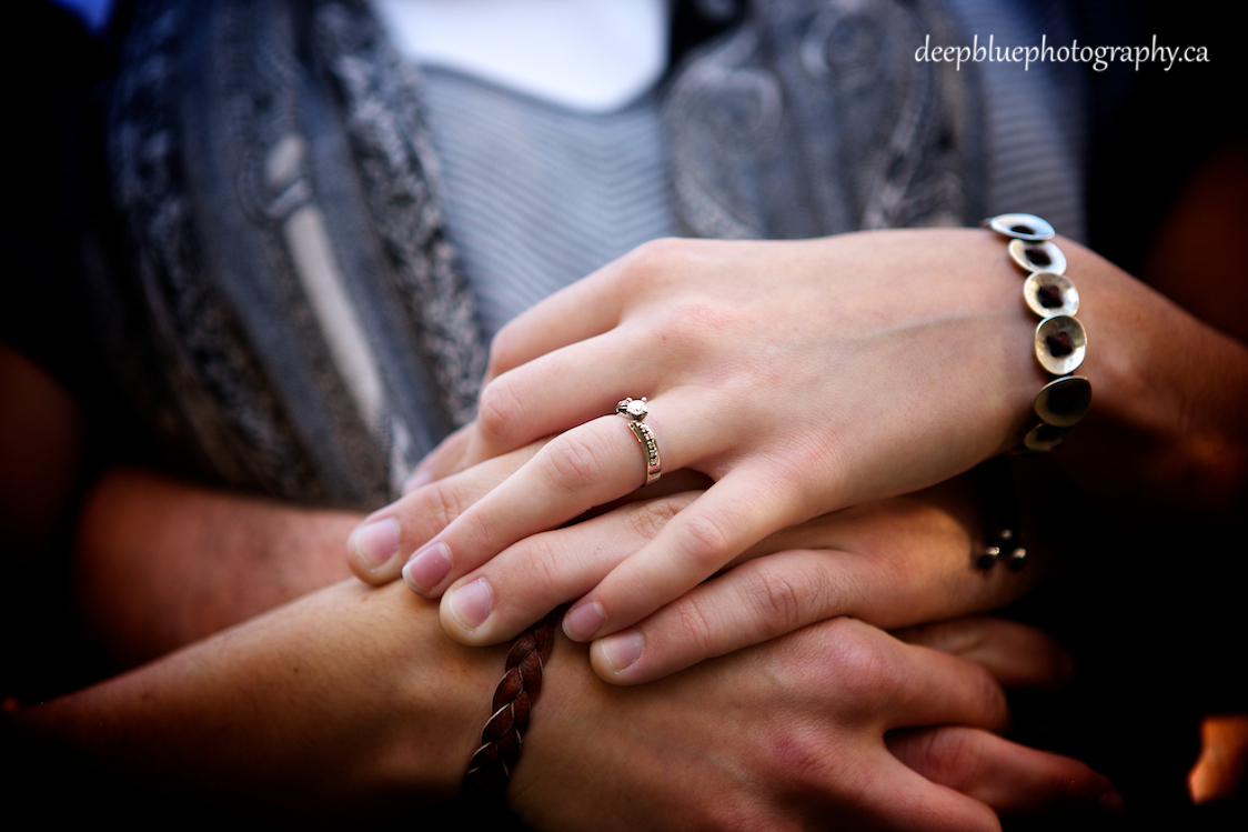 Photo of Couple Holding Hands during their Blackfoot Trails Engagement Pictures.