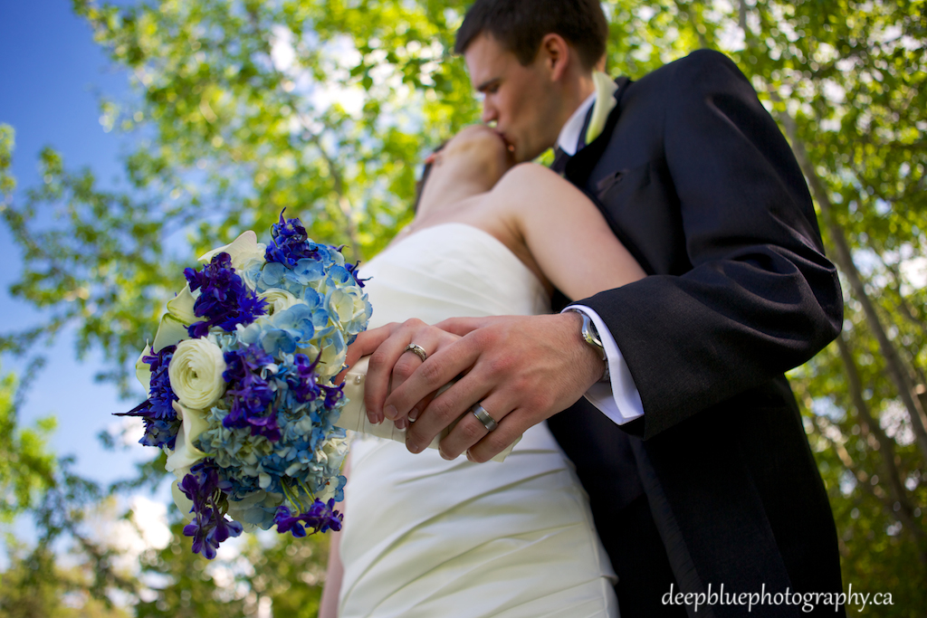 Fun Photo of Couple with Wedding Rings