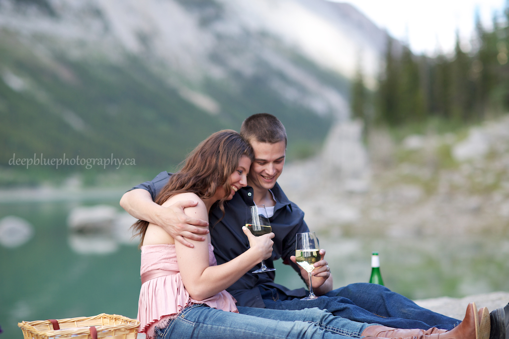 Photo of Couple Sharing Mountain Picnic