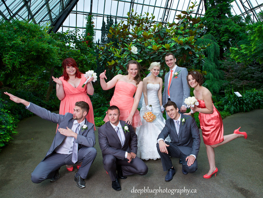 Viktoriya and Nick with Their Awesome Wedding Party
