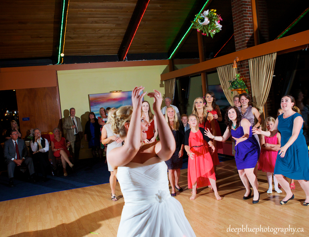 Kate Tossing her Bouquet At Her Faculty Club Wedding