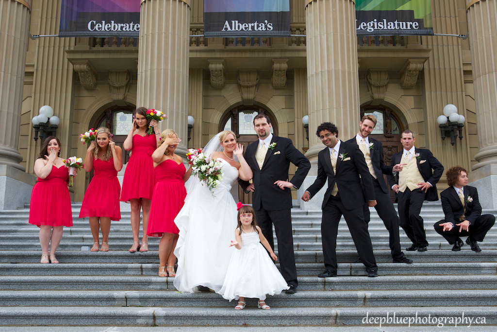 Kate and Ed Wedding Party Portrait