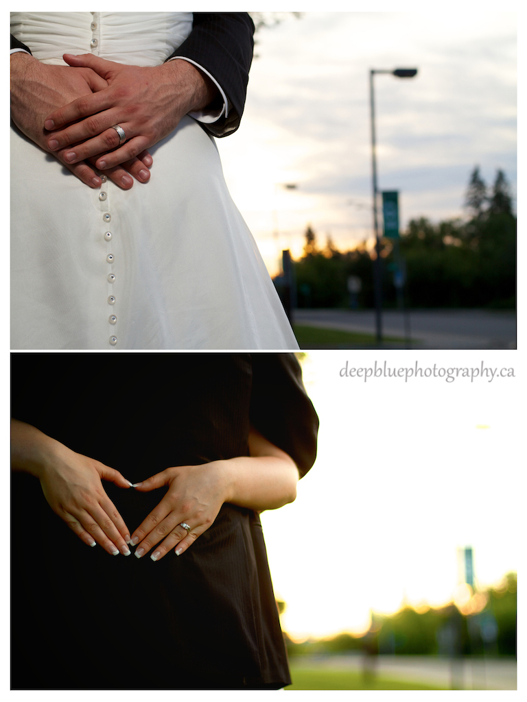 Kate and Ed Wedding Portrait with Hands