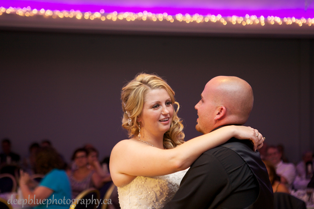 Bride and Groom Share First Dance
