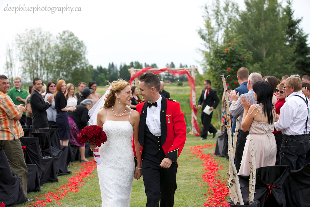 Hannah and Jocelyn Walking Up Aisle