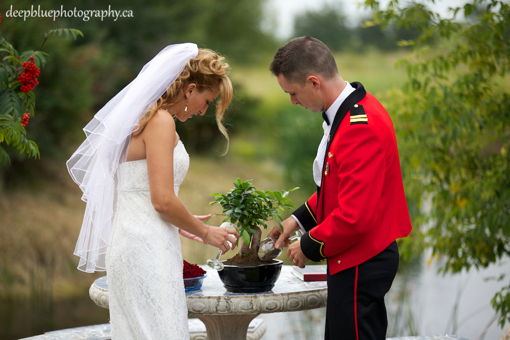 Tree Planing Unity Ceremony At A Country Wedding In Wetaskiwin