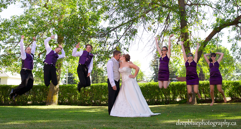 Photo of Tyler and Taras Wedding Party Having Fun