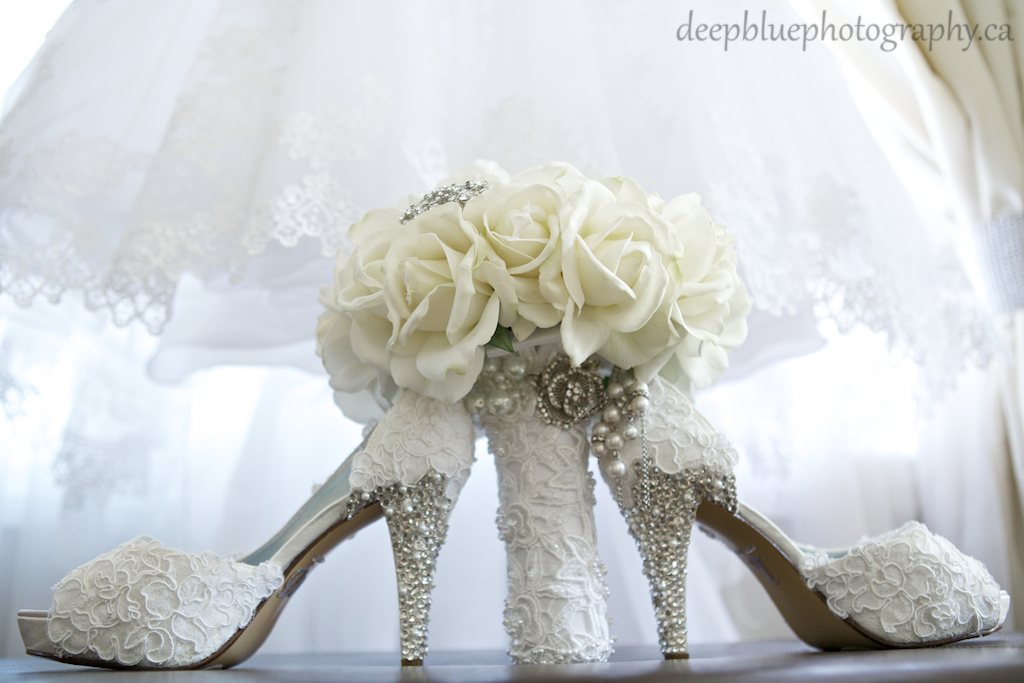 Danielle's Custom Shoes and Bouquet Lebanese Wedding Edmonton