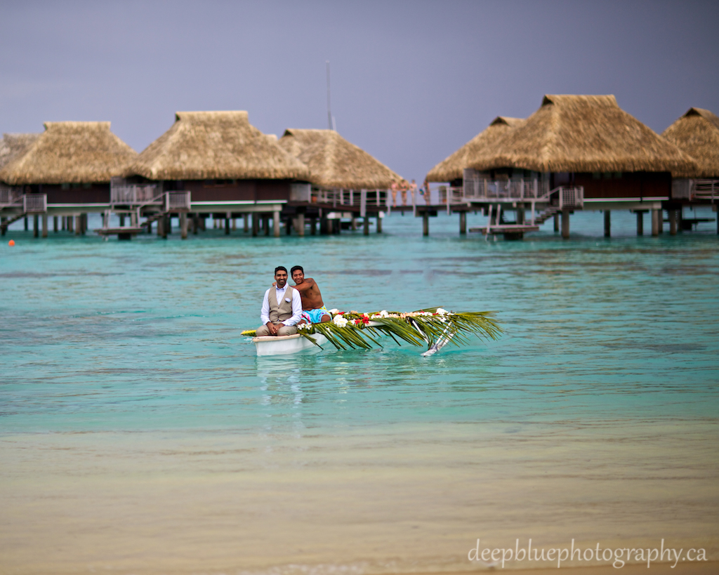 Destination Wedding Tahiti Photo of Groom Arriving at Ceremony