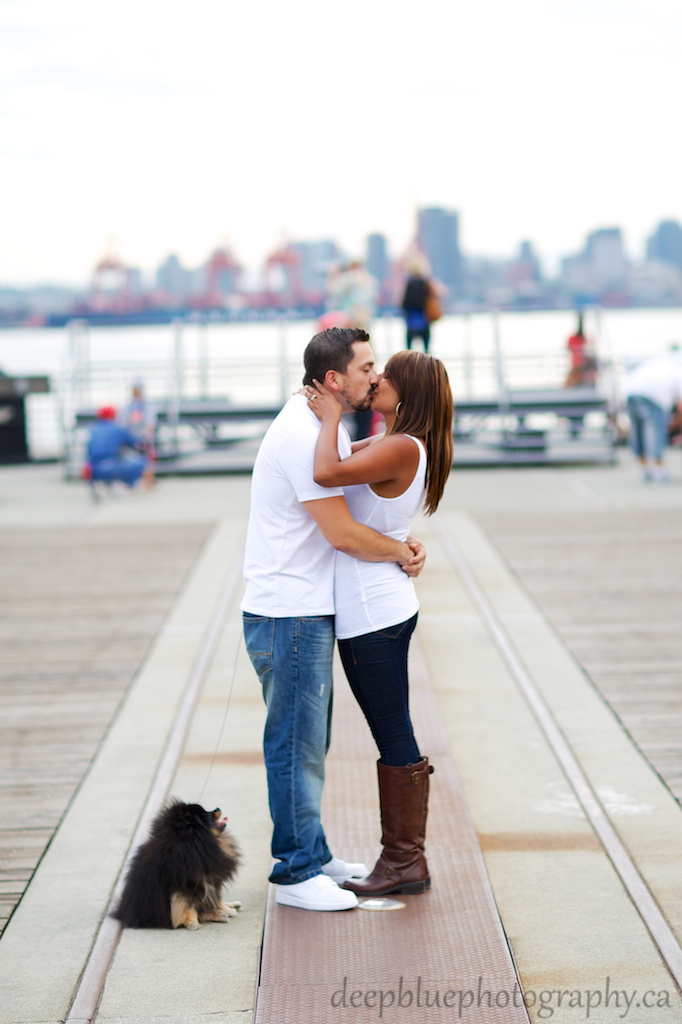 North Vancouver Unique Vancouver Engagement Pictures With Dog