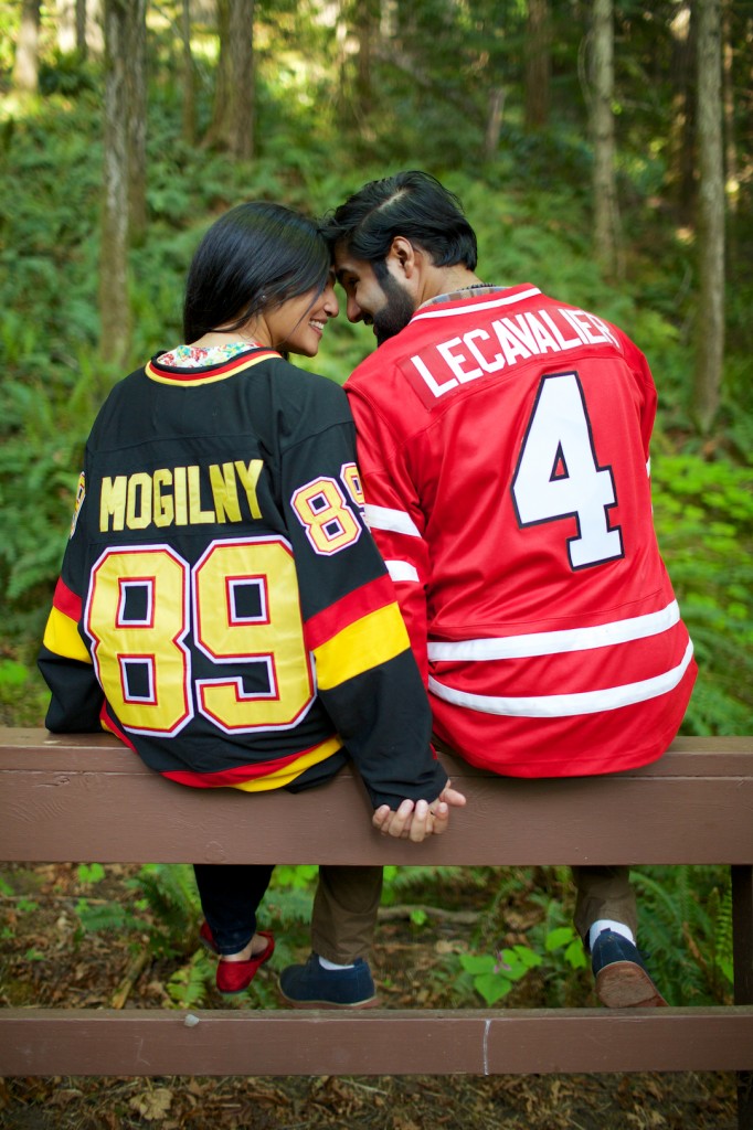 Hockey Theme Engagement Pictures in the blog post Preparing for Engagement Photos
