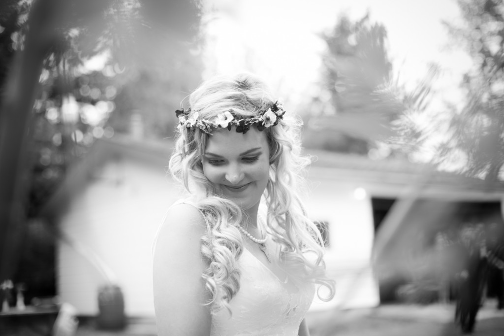 Portrait of Bride with Flower Crown