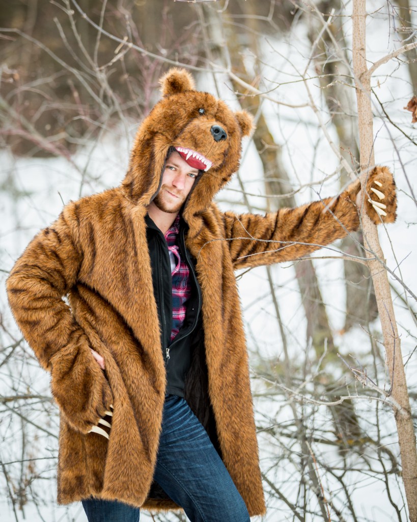 Funny Winter Engagement Photos Edmonton