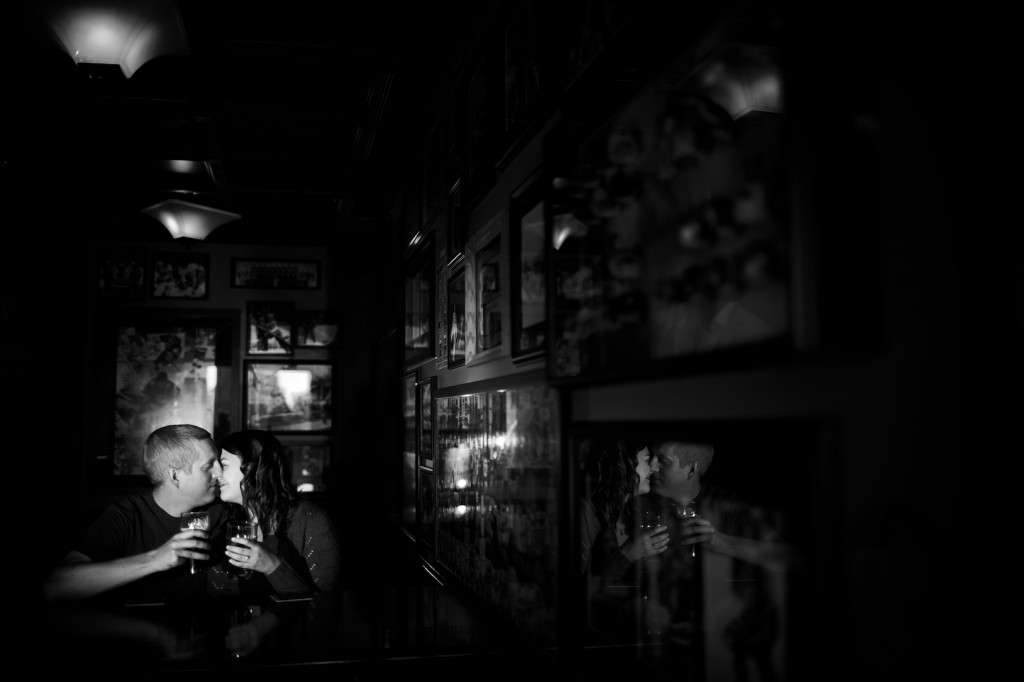 Engagement Photos in a Bar