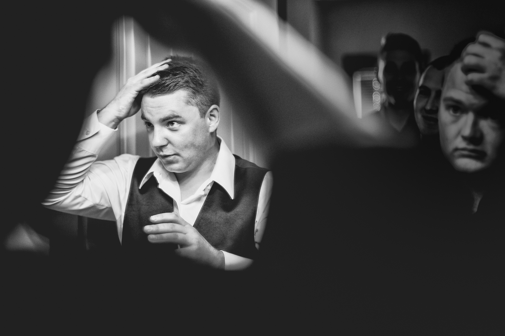 Photo of Groom Getting Ready