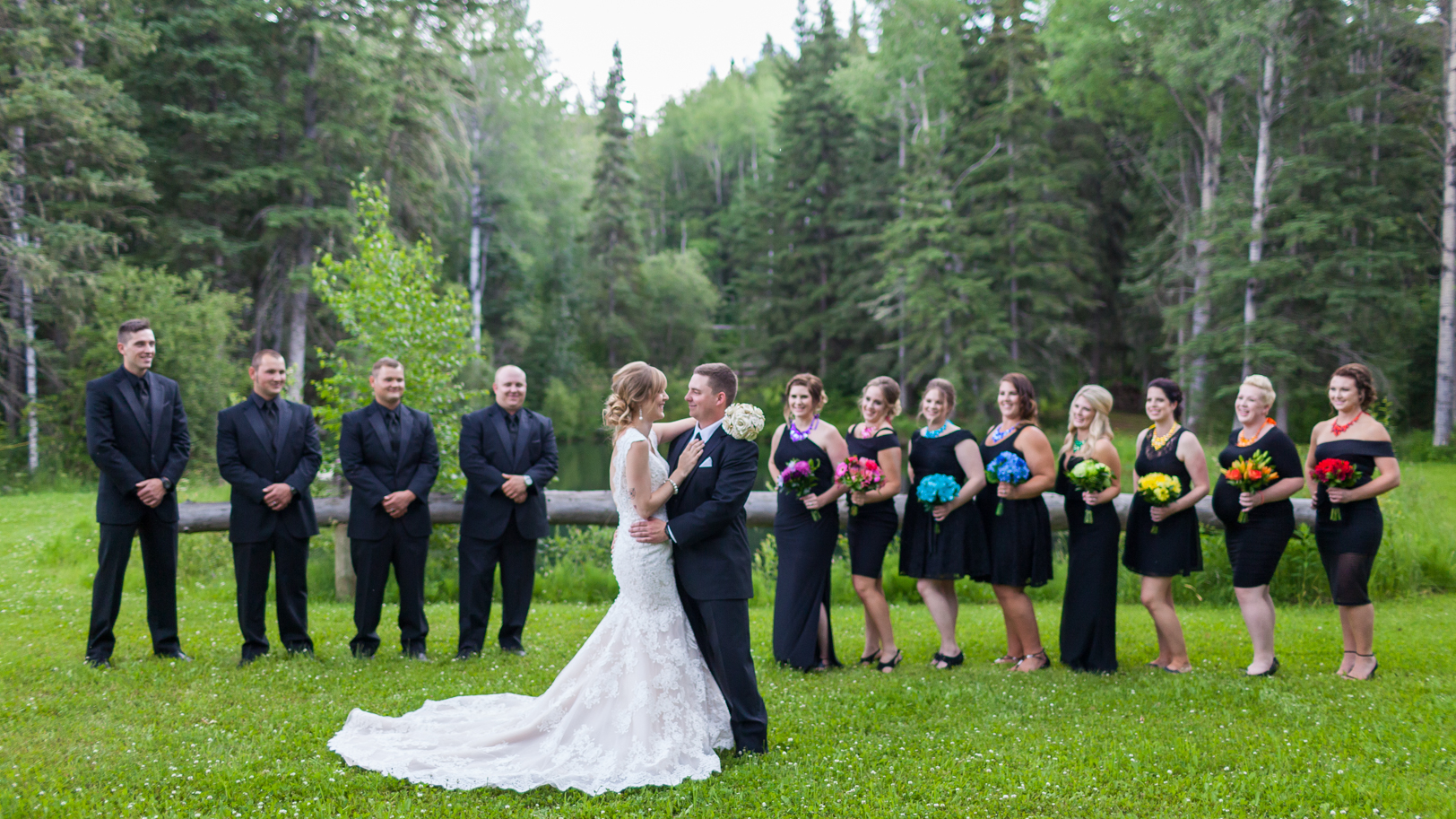 Outdoor Country Wedding Party Portraits