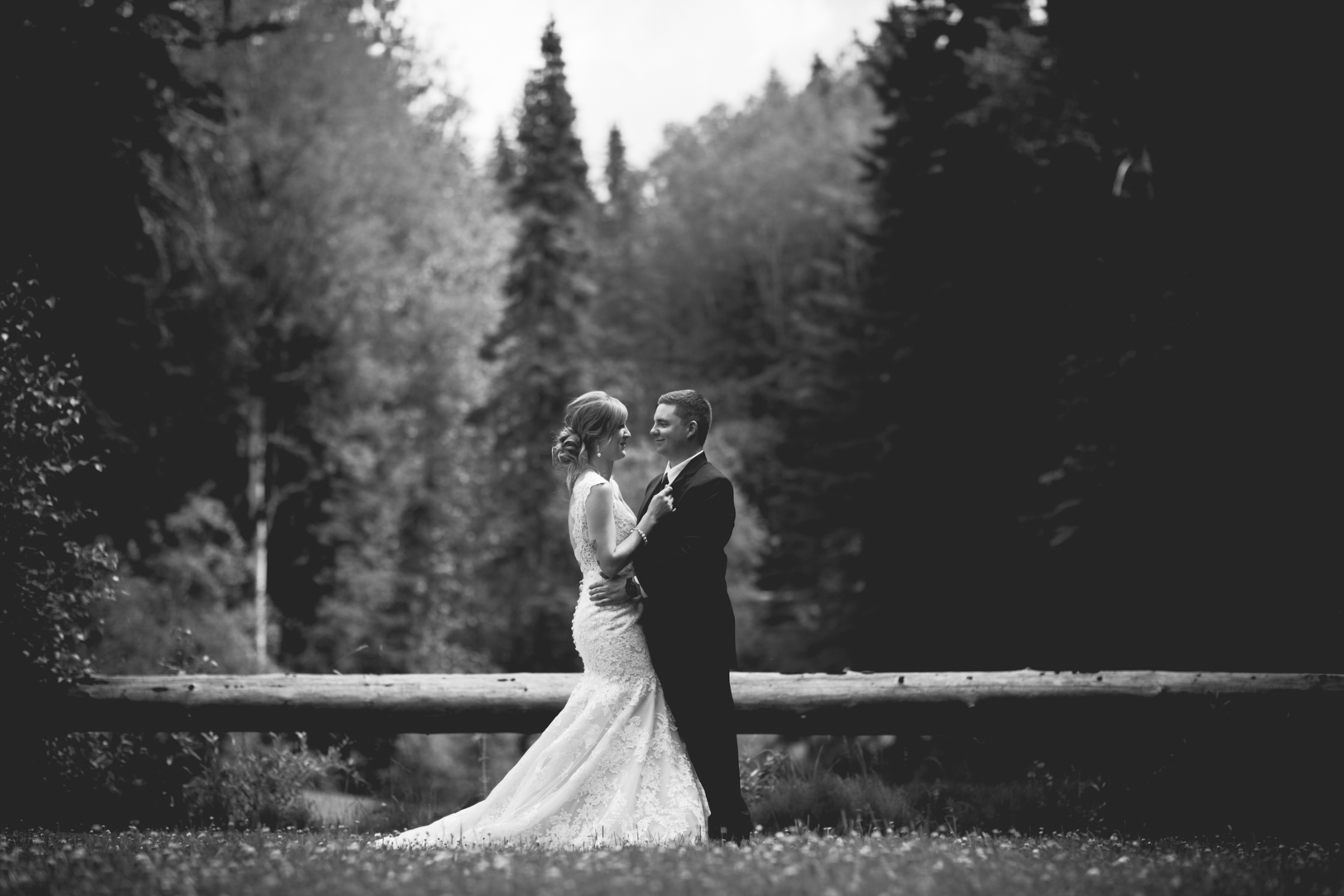 Black and White Wedding Portraits