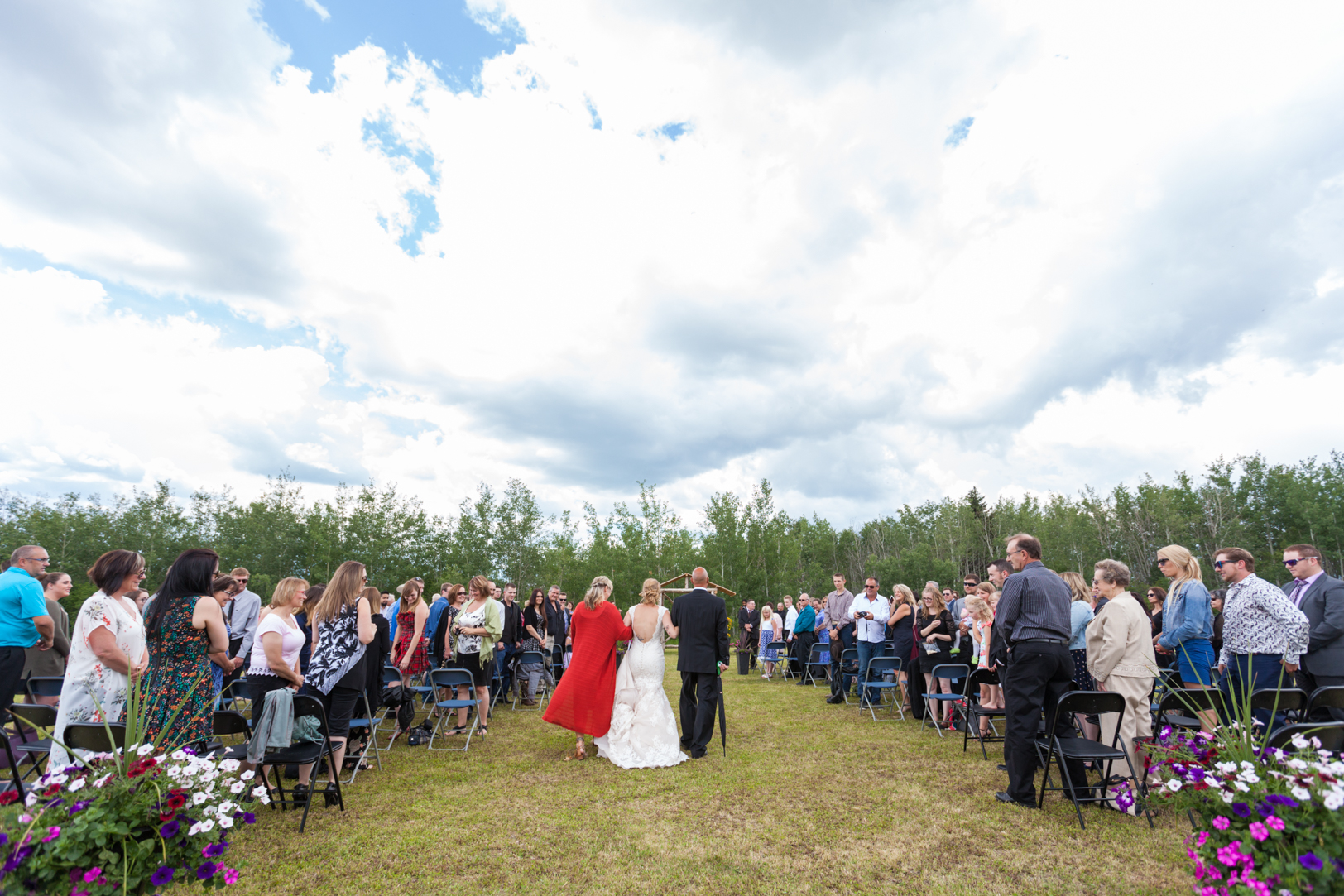 Outdoor Country Wedding Ceremony