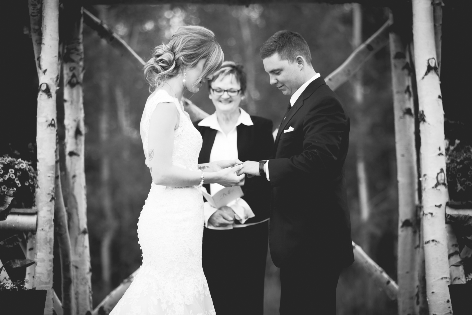 Photo of Couple Exchanging Rings