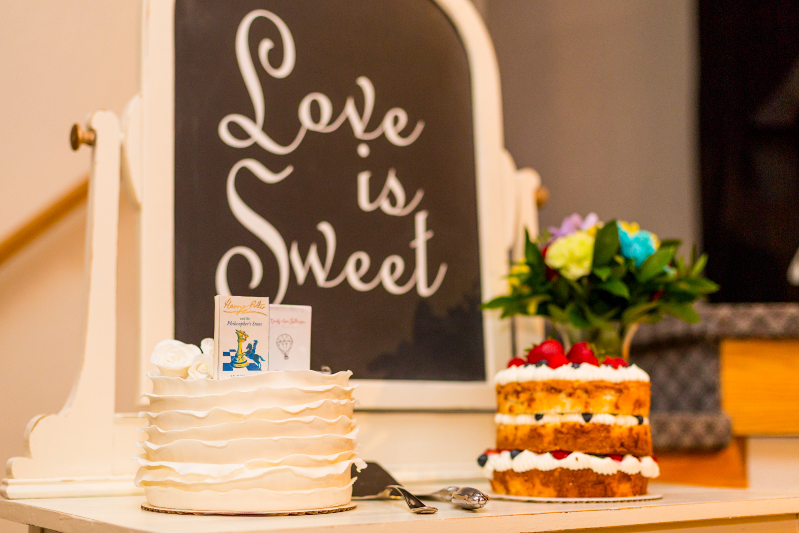 Book Themed Wedding Cake