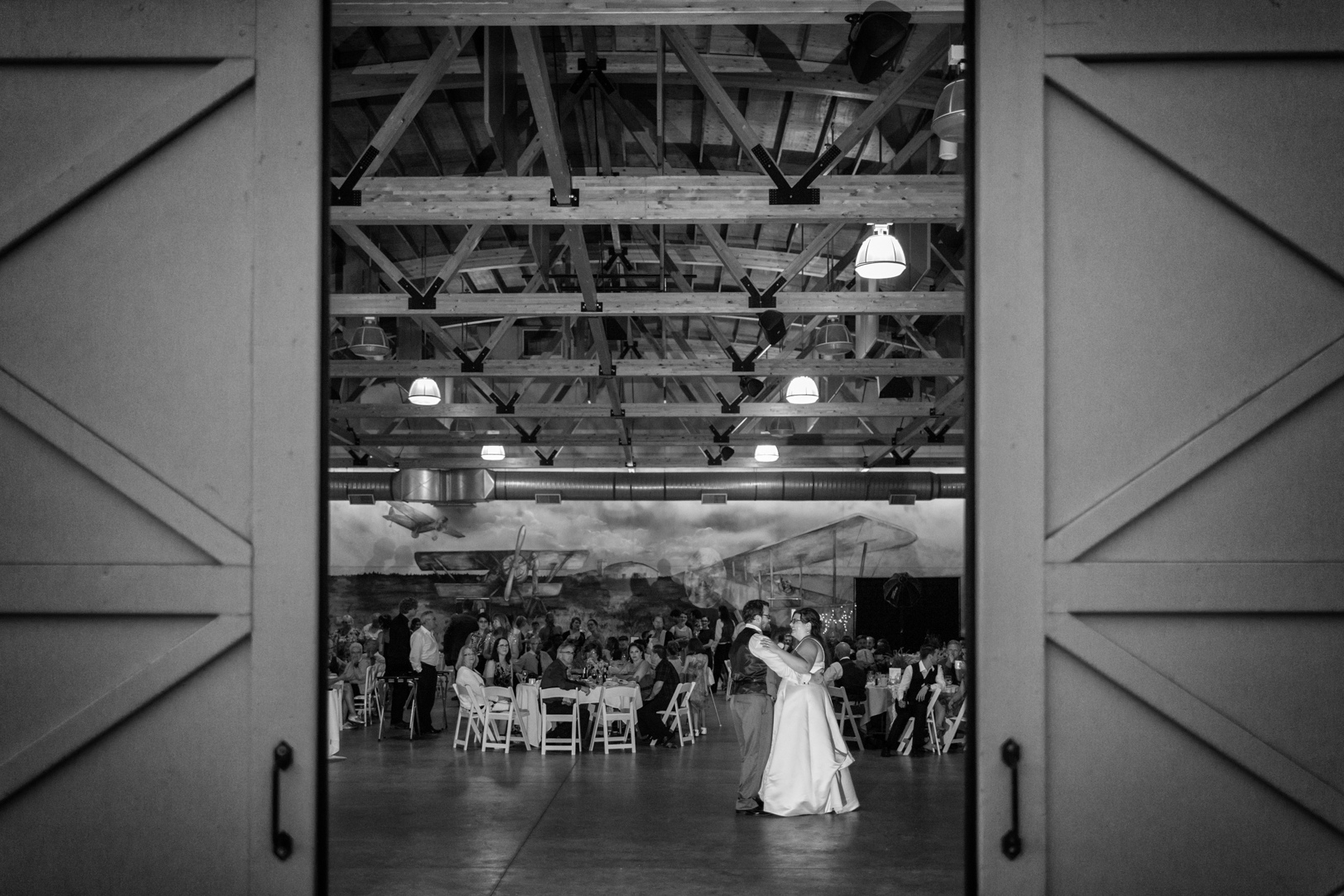 Blanchford Hangar Wedding Dance