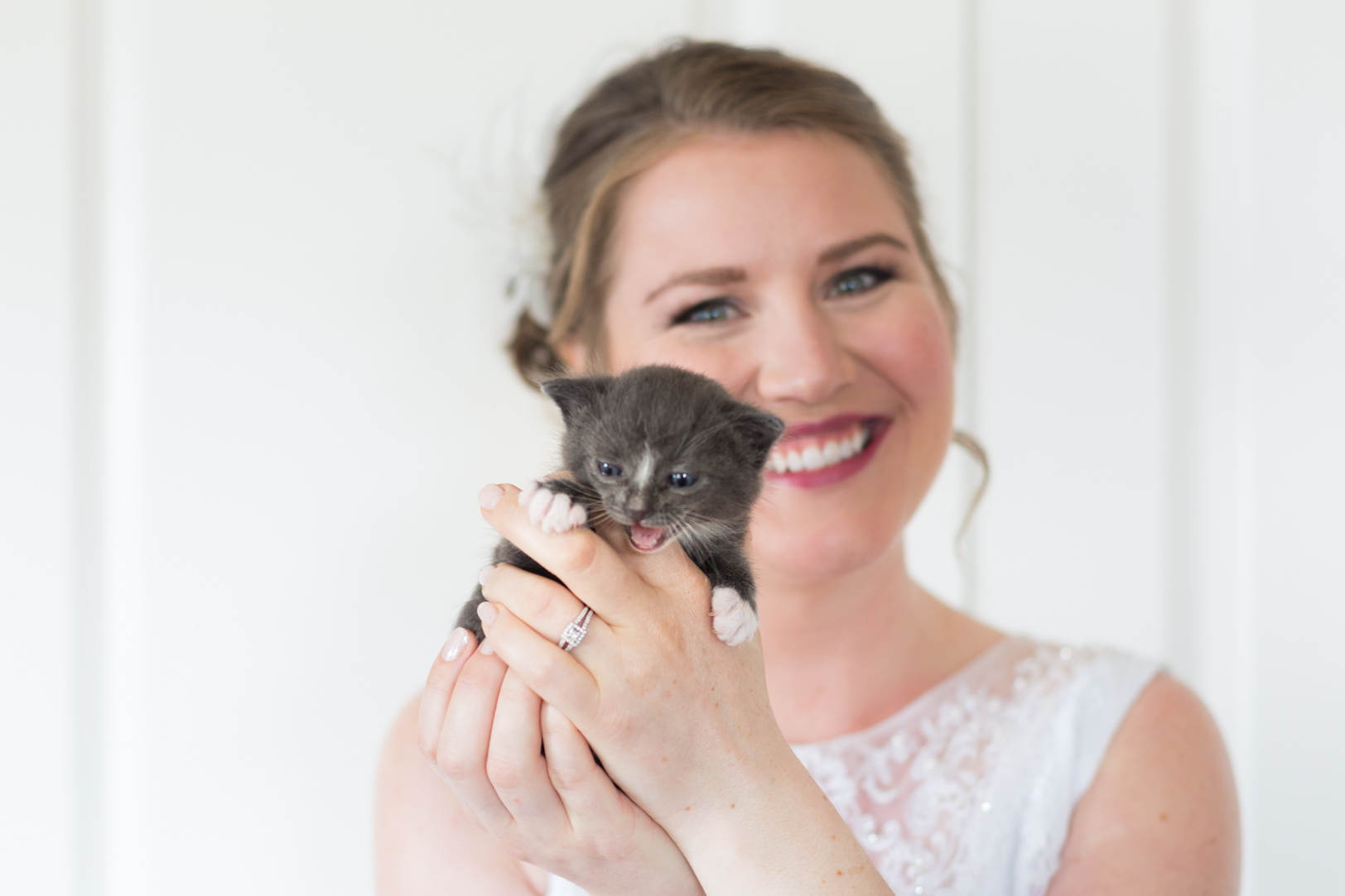 Photo of Bride with Cat