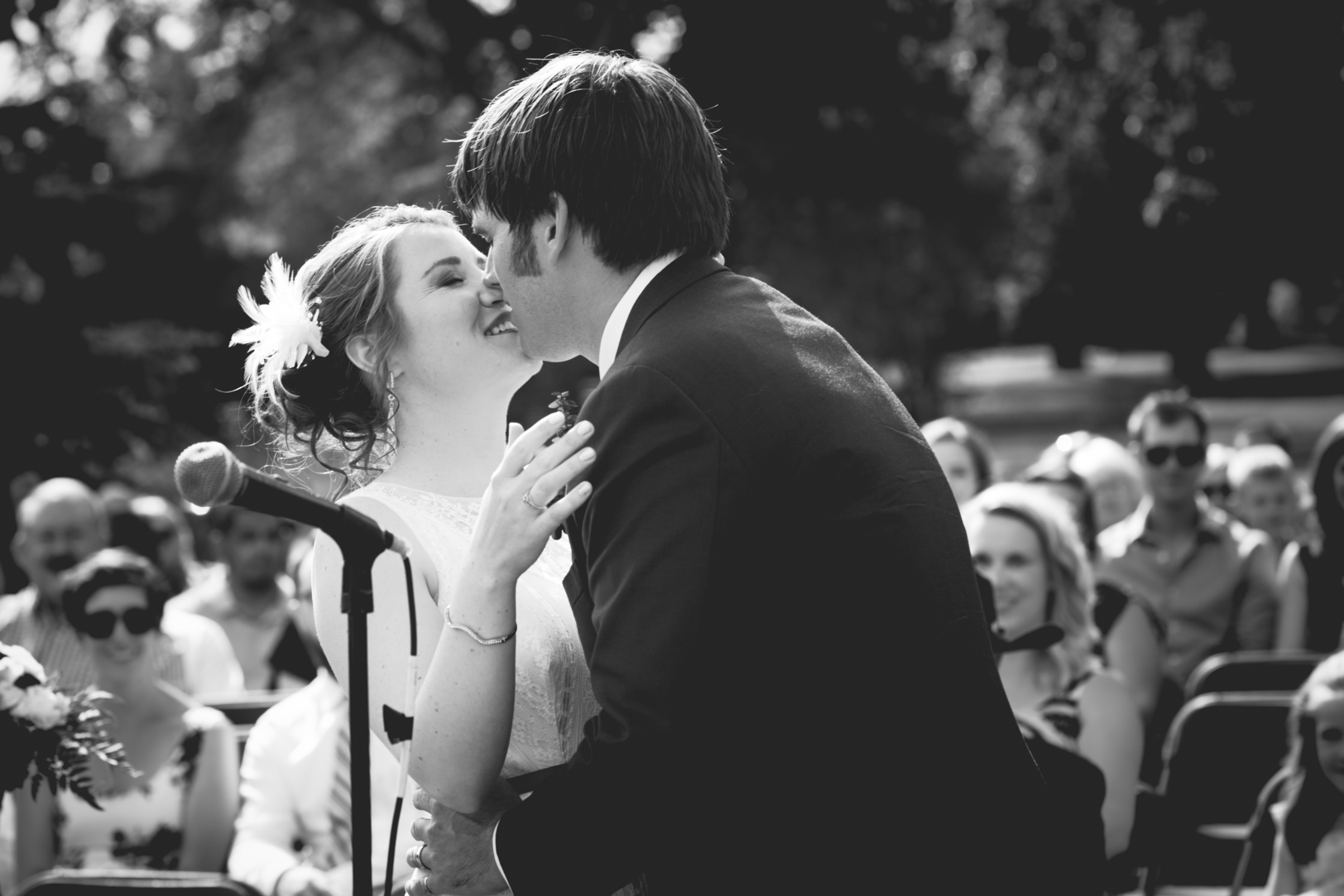 Wedding Ceremony First Kiss