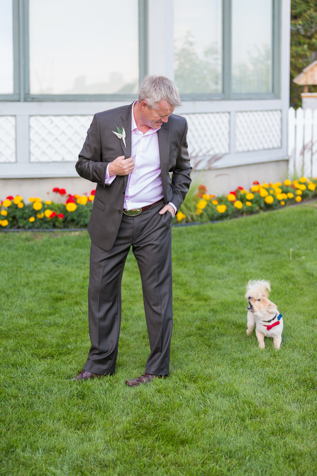 Groom and Dog