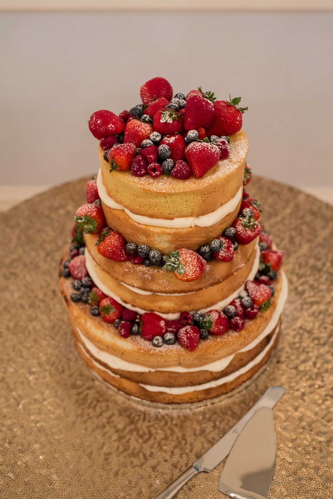 strawberry wedding cake