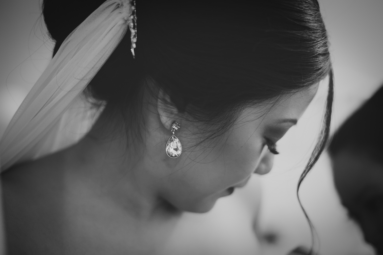 photo of bride getting ready