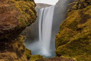 A picture of skogafoss waterfall iceland while exploring Southern Iceland Waterfalls