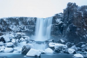 Thingvellir National Park waterfall oxarafoss