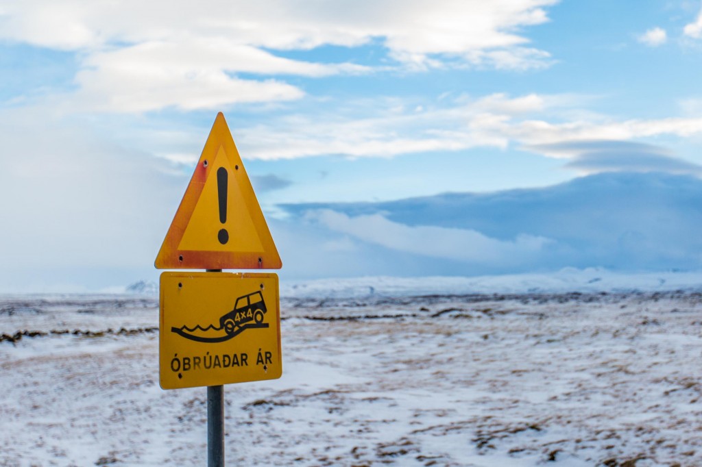 renting a car in iceland consider f road sign iceland
