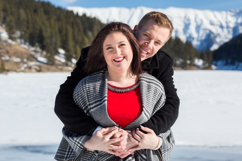 Winter Engagement Photos - Mountain Engagement Photography by Deep Blue Photography