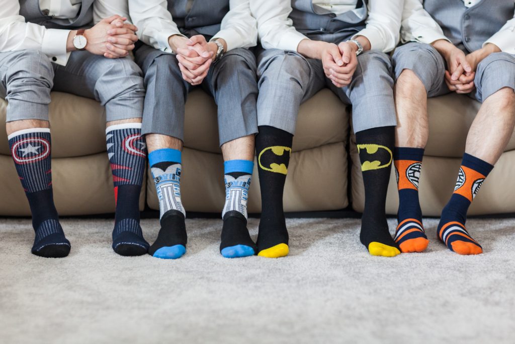 Groomsmen superhero socks