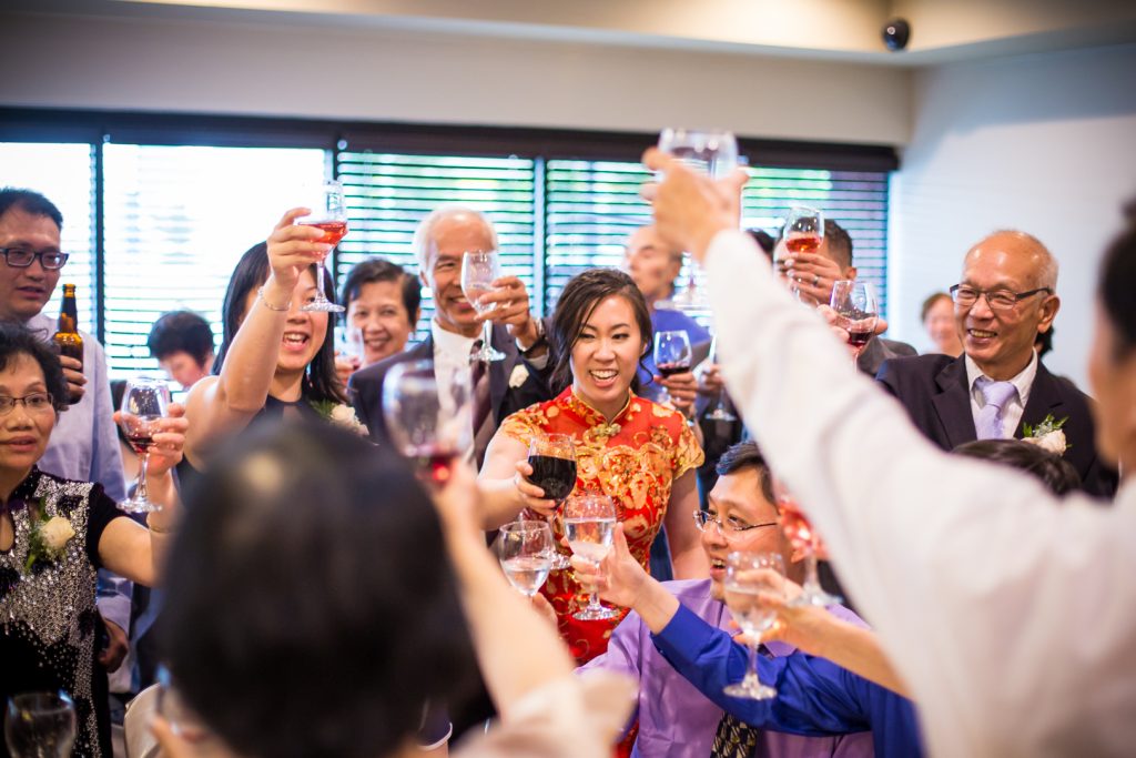 Chinese wedding table toasts