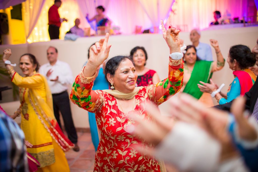 Indian wedding reception and dance in Antigua