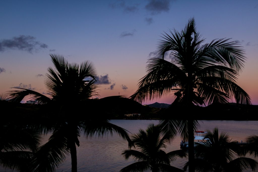 Sunrise on the morning of this beautiful destination wedding in Antigua