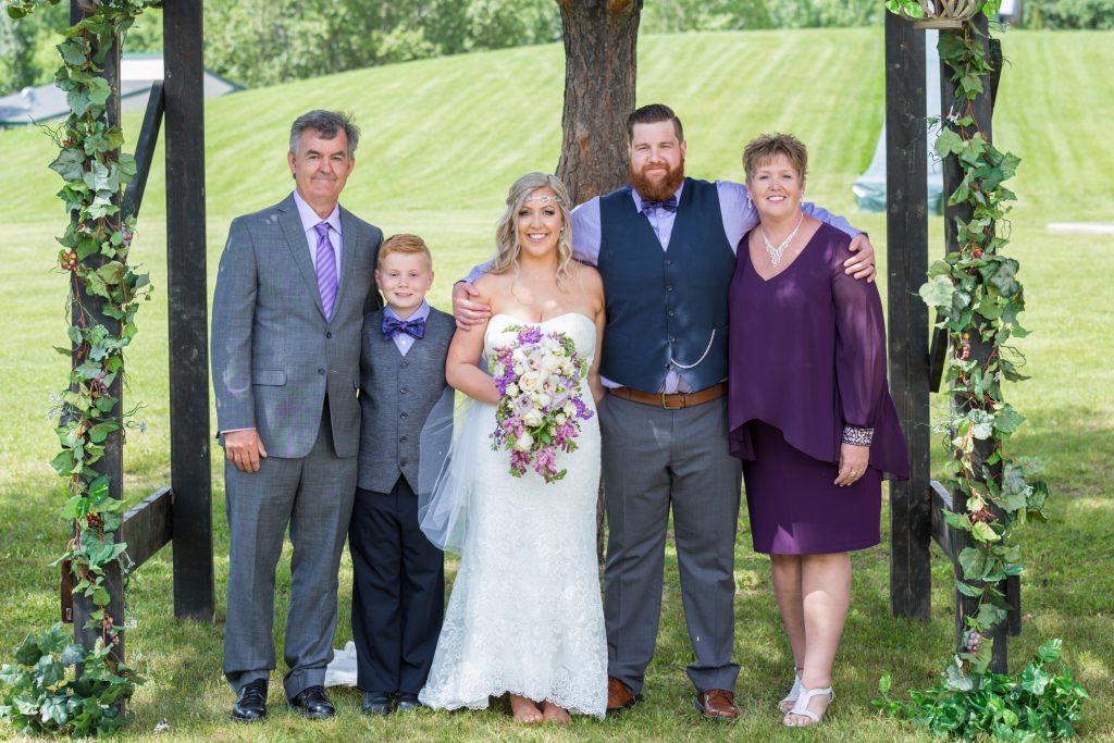 Summer wedding at Snow Valley family portraits