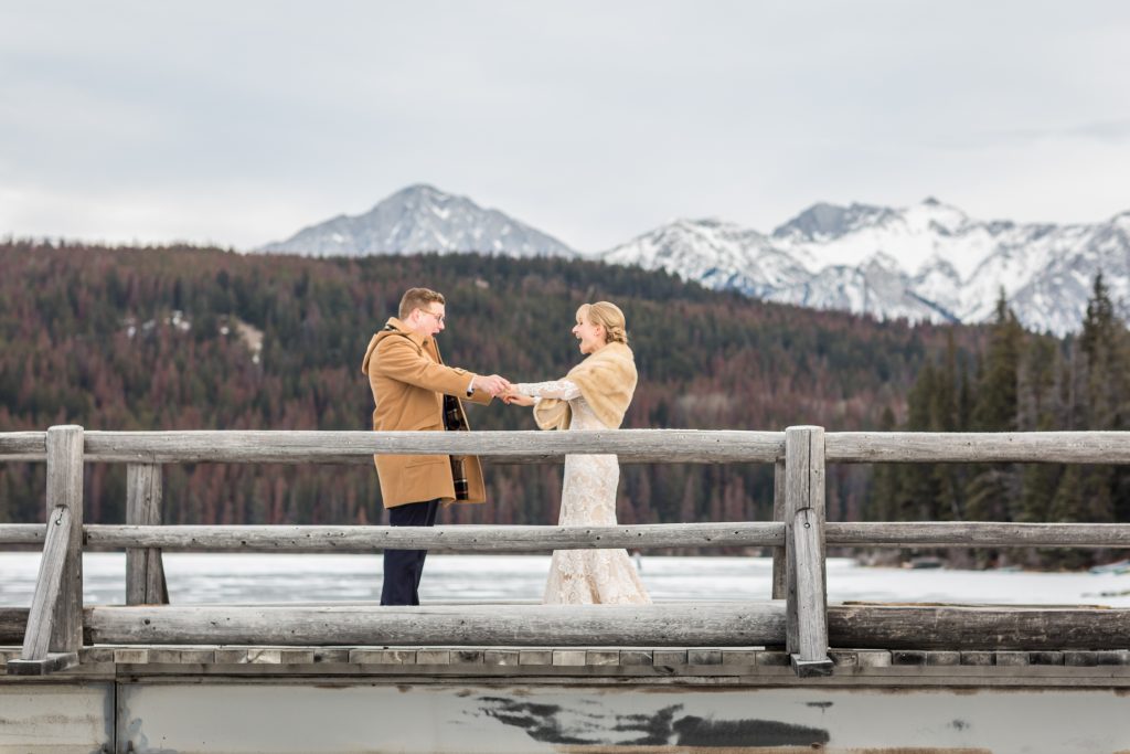 Pyramid Lake bridge is the perfect location for a first look before the wedding