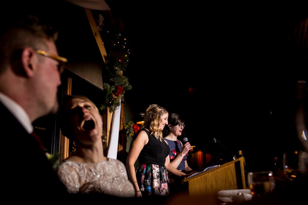 Rustic and intimate wedding reception at Pines Restaurant at Pyramid Lake