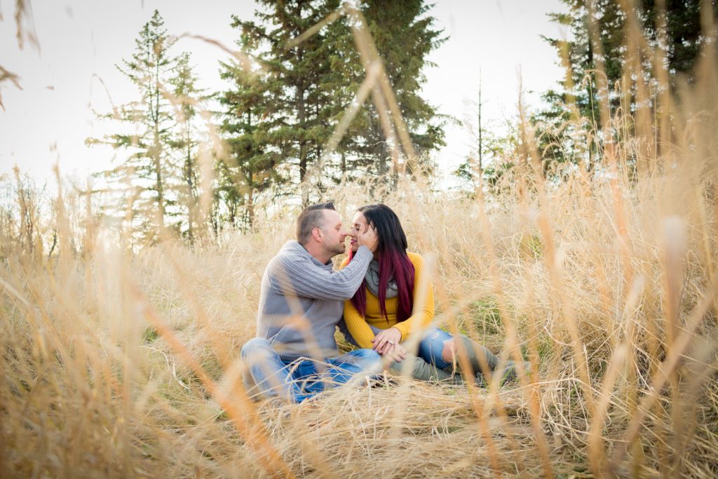Romantic engagement photos at Strathcona Science Park