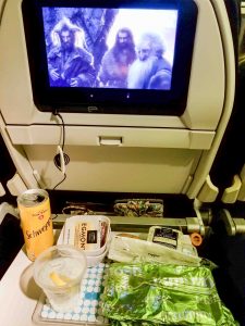 Meal service Air New Zealand