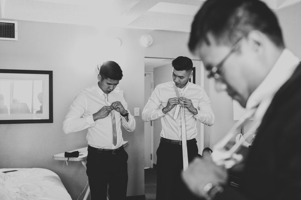groomsmen getting ready photos