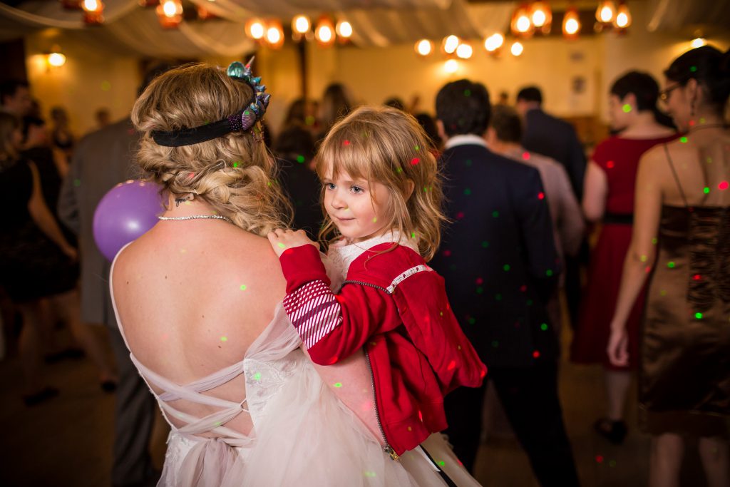 wedding dance with bride and daughter