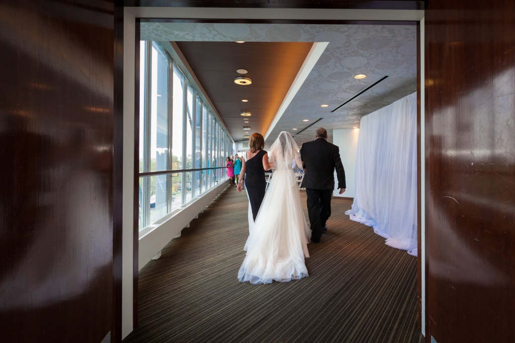 Photo of Bride and her Parents at her Atlantis Pavilion Wedding In Toronto