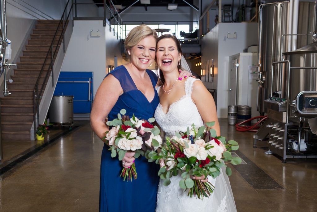 bride and maid of honour