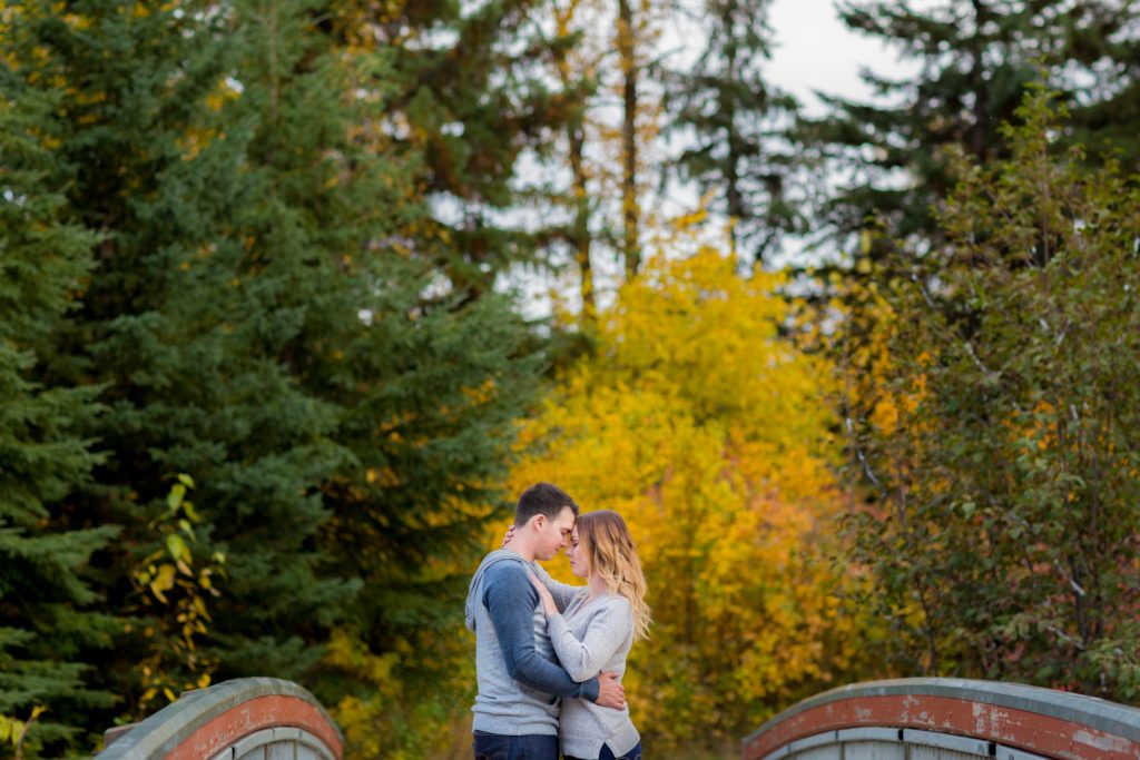 Snow Valley is the perfect location for autumn engagement sessions in Edmonton