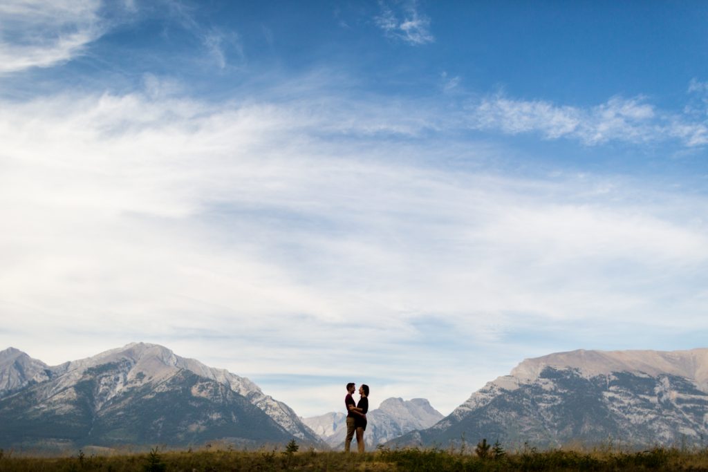 mountain engagement photos in canmore